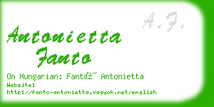 antonietta fanto business card